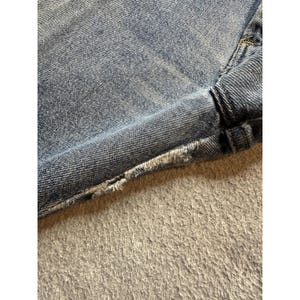 VTG Wrangler Jeans Mens 36X30 Blue Denim Straight Leg Distressed Workwear YKK image 8