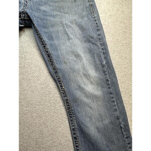 VTG Wrangler 20X Jeans Mens Blue 35x30 Wash Straight Leg Western Denim Casual image 6