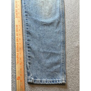 Vintage Wrangler Mens Jeans 34x30 (32x29) Light Wash Denim Relaxed Fit Made USA image 17