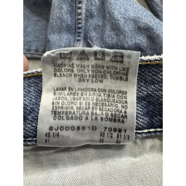 VTG Wrangler Jeans Mens 40x30 Blue 5 Pocket Relaxed Fit Denim Comfort 90s Y2K image 2