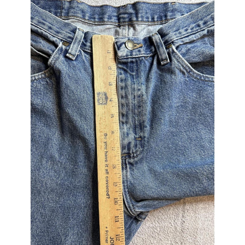 Wrangler 96501DS Jeans Mens 34x30 (32x29) Medium Wash Blue Regular Straight image 6