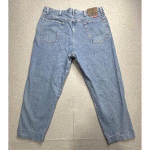 Vintage Wrangler Jeans Mens 38x25 Blue Denim Authentic Straight Leg 97601RS 90s image 1