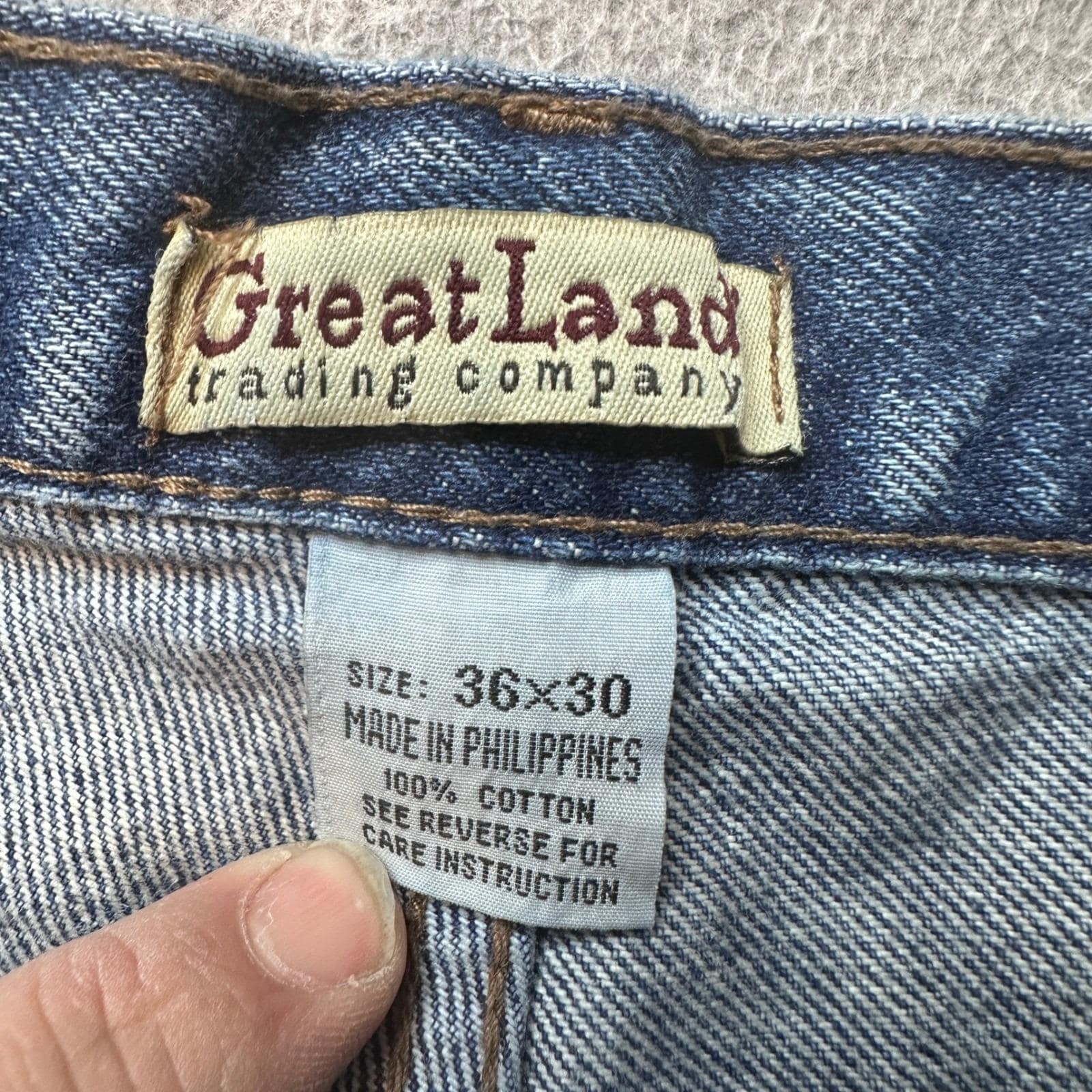 Vintage Greatland Jeans Mens 36x30 (33x29) Blue Medium Wash