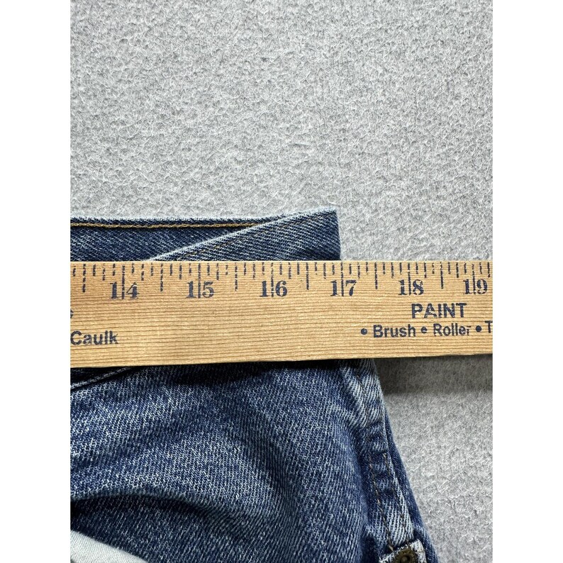 VTG Wrangler Jeans Mens 36x32 Blue Authentic Five Pocket Straight Denim 96501MR image 6