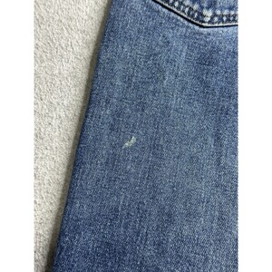 Jeans Wrangler vintage para hombre, talla 39x27.5, denim azul, tiro alto, desgastados, rotos, auténticos. imagen 6