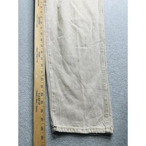 VTG Wrangler Jeans Mens 30x29 Beige Khaki 5 Pocket Denim Authentic Workwear USA image 10