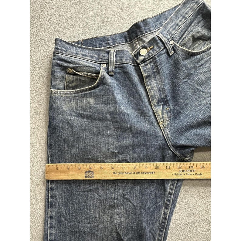 Wrangler Jeans Herr 32x30 Blå Relaxed Fit Raka Ben Bomullsdenim 97601VR bild 8