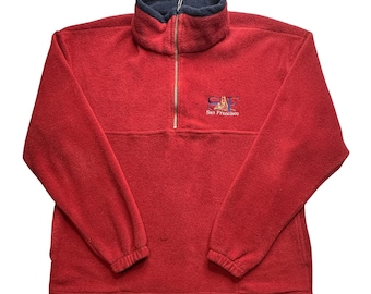 Vintage Andys Pullover Mens Large Fleece San Francisco Embroidered Made USA 90s