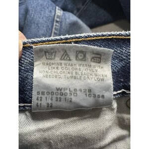 Vintage Wrangler Jeans Mens 40x32 (38x31) Blue Denim Straight USA 96501MR 90s image 3