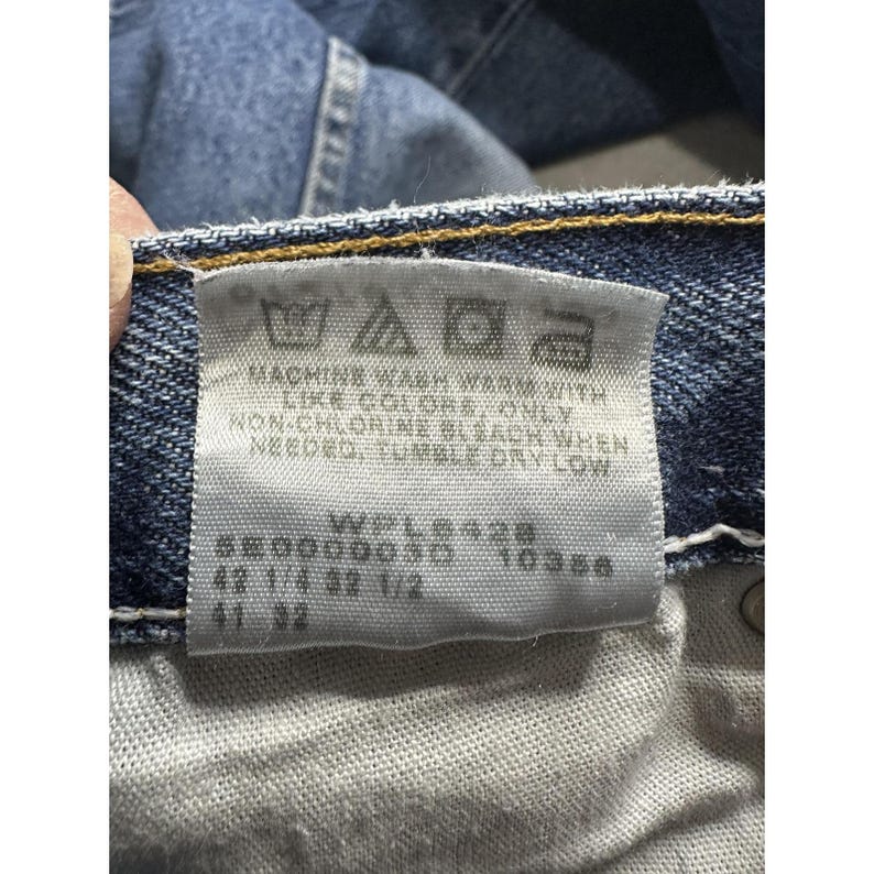 Vintage Wrangler Jeans Mens 40x32 (38x31) Blue Denim Straight USA 96501MR 90s image 3