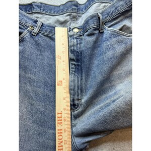 VTG Wrangler Jeans Mens 36X30 Blue Denim Straight Leg Distressed Workwear YKK image 12