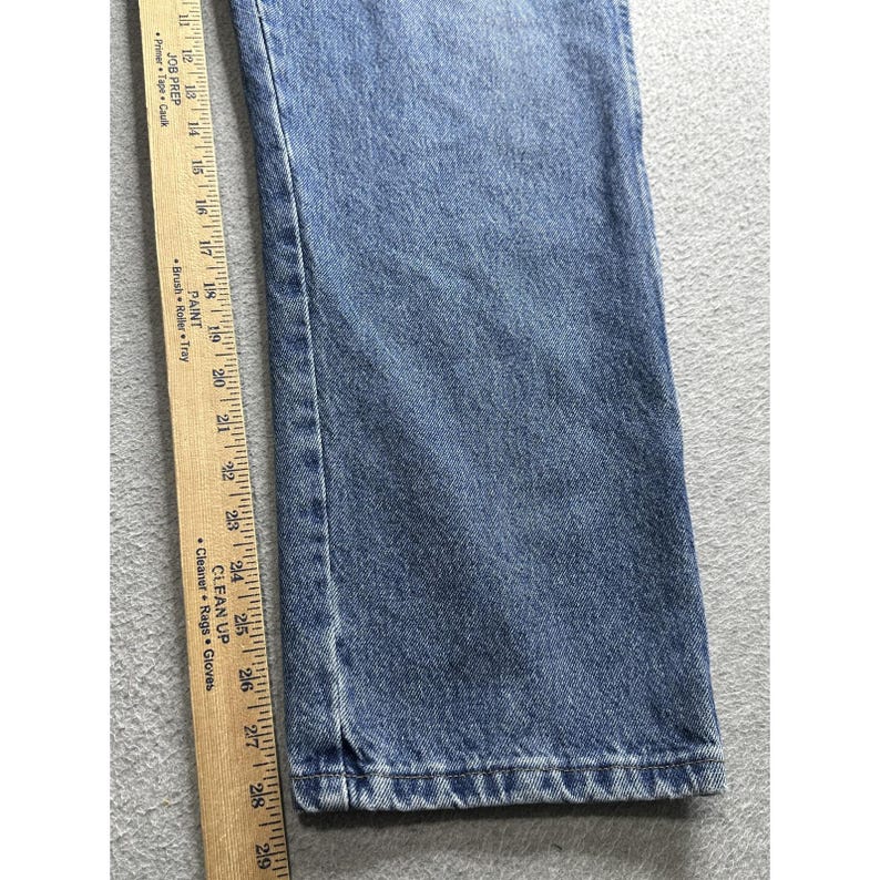 Wrangler Jeans Mens 40x30 Relaxed Fit Straight Leg YKK Zip Vintage Style Denim P image 12
