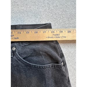 Vintage Wrangler Jeans Mens 38x34 (36x32) Charcoal Wash Black Denim Straight Leg image 8