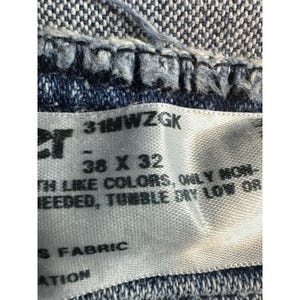 Wrangler Jeans Mens 38x32 (37x30) Blue Relaxed Straight Leg Fit 3MWZGK Denim image 14