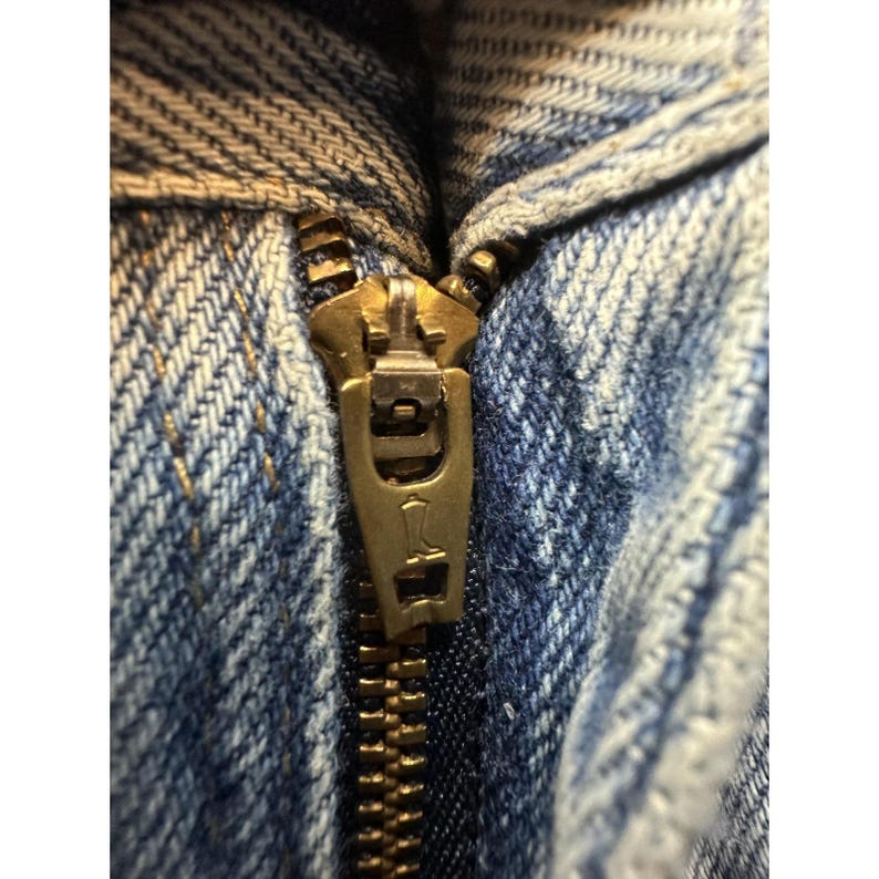 Vintage Wrangler-jeans heren 36 x 32 (32 x 30) lichte wassing authentiek denim, VS jaren 90 afbeelding 10