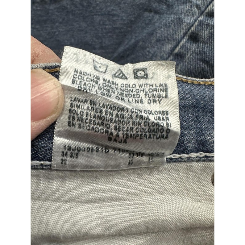 Wrangler Jeans Herr 32x30 Blå Relaxed Fit Raka Ben Bomullsdenim 97601VR bild 3