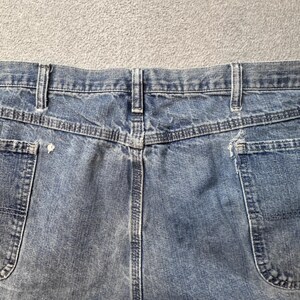 Vintage Wrangler Carpenter Jeans Mens 46x32 Blue Light Wash Relaxed Fit Workwear image 6