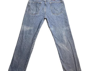 Wrangler 96501DS Jeans Mens 34x30 (32x29) Medium Wash Blue Regular Straight
