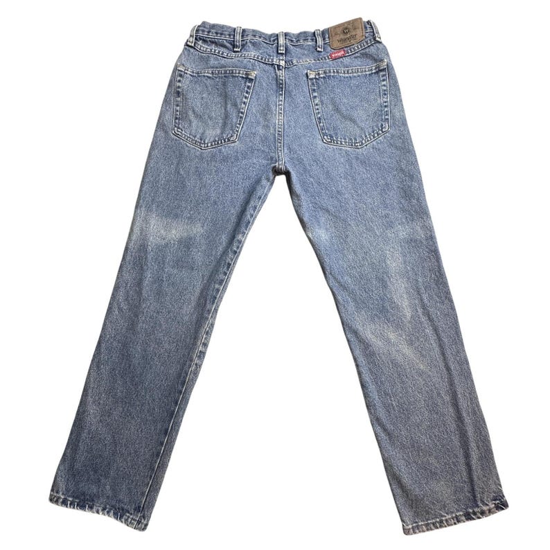 Wrangler 96501DS Jeans Mens 34x30 (32x29) Medium Wash Blue Regular Straight image 1