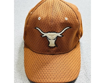 Cappello vintage Texas Longhorns con cinturino posteriore arancione e bianco, da football, da uomo, Zephyr