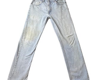 Vintage Levi's 505 Jeans Mens 29x32 (28x30) Light Wash Straight Leg Denim Y2K