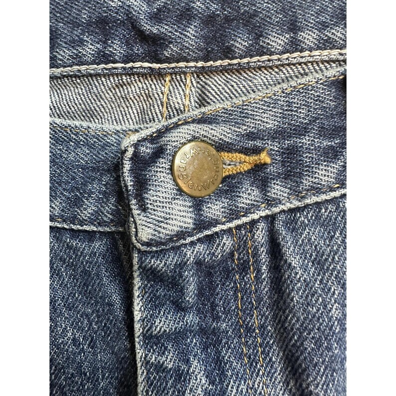 VTG Wrangler Authentic Straight Jeans Mens 34x28 Medium Wash Blue Denim Casual image 9