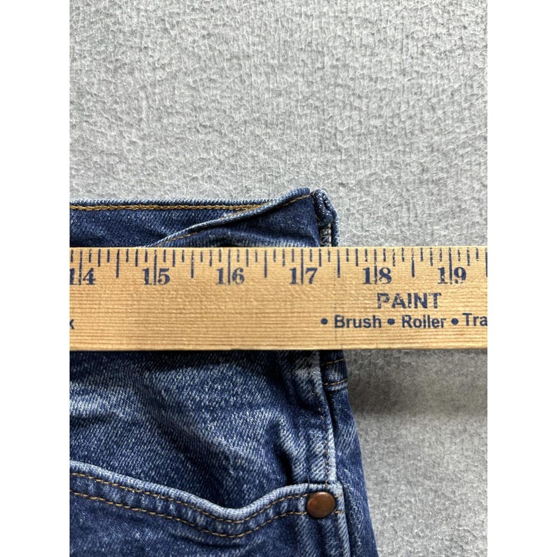 VTG Wrangler Jeans Mens 36x30 (35x28) Blue 937STR Straight Leg Denim Western image 9