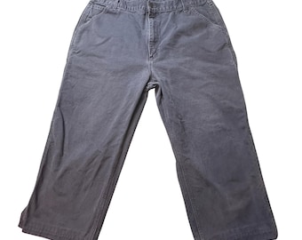 Carhartt Pants Men 40x33 Gray B11 PTL Washed Duck Work Dungaree Carpenter Canvas