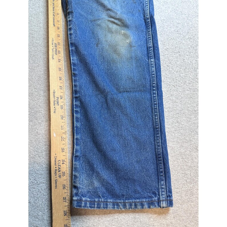 Wrangler 31MWZPW relaxte fit jeans heren 34 x 30 (34 x 28) blauw denim werkkleding gebeitst afbeelding 17