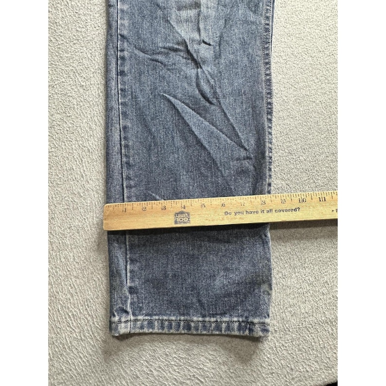 Wrangler Jeans Herr 32x30 Blå Relaxed Fit Raka Ben Bomullsdenim 97601VR bild 9