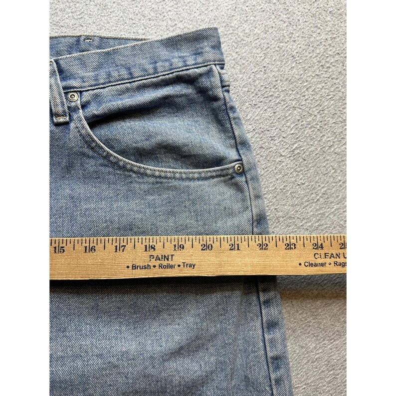 Wrangler Jeans Mens 36x32 Light Wash Relaxed Fit 97601SB Denim Straight Leg image 8