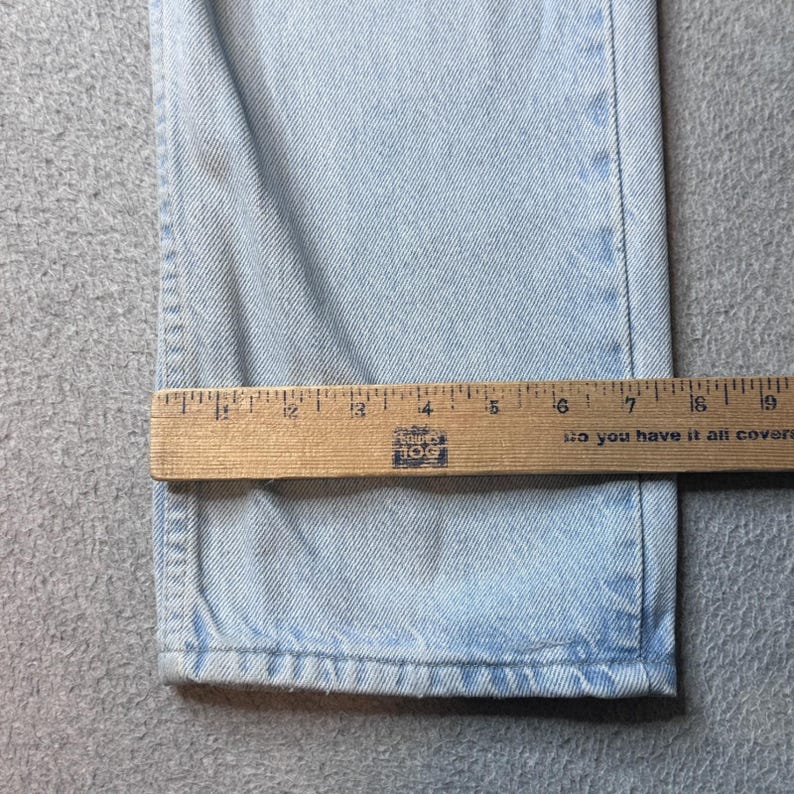 Vintage Wrangler Jeans Herren 34x30 (33x28) Helle Waschung Gerades Bein Denim 90er Jahre USA Bild 7