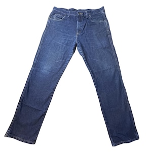 Jeans Wrangler Homme 38 x 34 délavage foncé robuste, jambe droite 100 % coton 35001AN image 1