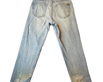 Jeans Levi Strauss Signature da uomo 32x32 (30x30) in denim vestibilità ampia effetto consumato anni 2000