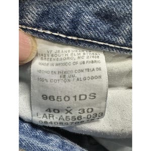 Vaqueros Wrangler vintage para hombre, 40x30 (37x28), corte holgado, azul, 96501DS, años 90 imagen 2