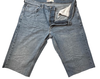 Levi's Signature Jorts Mens 38 Jeans Shorts Blue Denim Baggy Cut Off Skater Y2K