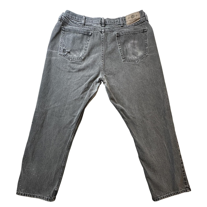 VTG Wrangler Jeans Mens 40x30 (38x28) Black Comfort Fit Straight Leg YKK 97601CB image 1