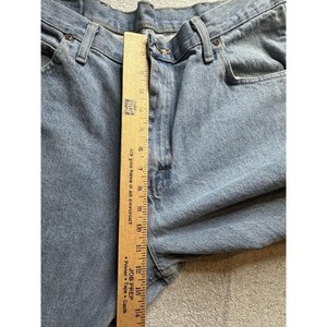 Wrangler Jeans Mens 38x34 (37x32) Light Wash Blue Straight Leg Denim Comfort image 6
