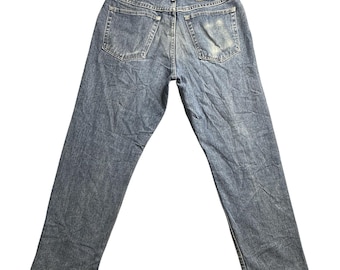 Wrangler Jeans Mens 32x30 Blue Relaxed Fit Straight Leg Cotton Denim 97601VR