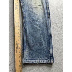 VTG Wrangler Rugged Wear Jeans Mens 34x30 Blue Denim Workwear Straight 35100MN image 10