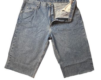 Wrangler Jorts Mens 38 Jean Shorts Blue Denim Baggy Skater Cut Off Y2K 97601SB