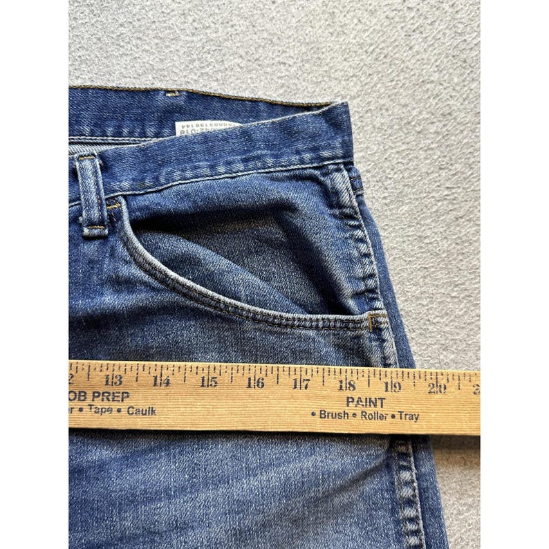 Wrangler authentische Jeans Herren 34x29 (32x27) Medium Wash Blau Denim mit geradem Bein Bild 7
