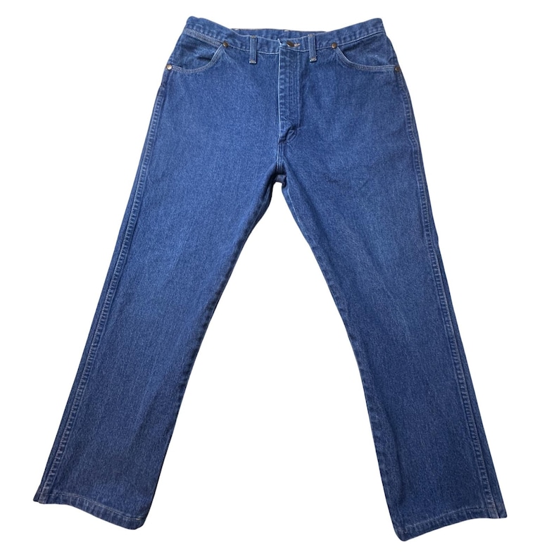 Vintage Wrangler Jeans Mens 35x27 Blue Cowboy Cut Western Denim 13MWZ USA 90s image 1