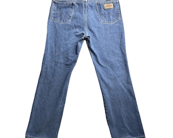 Wrangler 936DEN Jeans Mens 36x30 Blue Denim Straight Leg Cowboy Western Bootcut