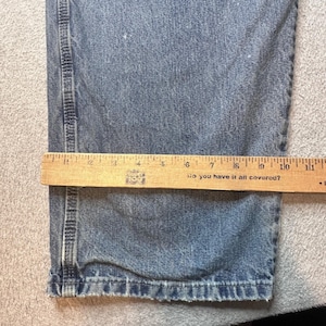 Vintage Wrangler Carpenter Jeans Mens 46x32 Blue Light Wash Relaxed Fit Workwear image 9