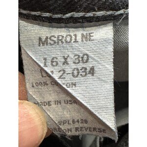 Vintage Wrangler-jeans dames 16 x 30 zwarte hoge taille taps toelopende denim gemaakt VS 90s afbeelding 2