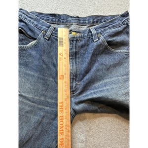 Vintage Wrangler Jeans Mens 32x34 Blue Regular Fit Straight Leg Cotton Denim image 10