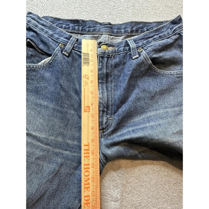 Vintage Wrangler Jeans Mens 32x34 Blue Regular Fit Straight Leg Cotton Denim image 10