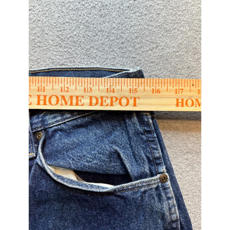 VTG Wrangler 96501MR Jeans Mens 33x30 (31x29) Blue Denim Straight Fit Classic image 10