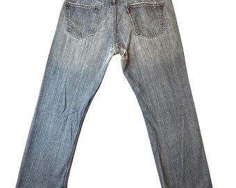 Vintage Levis 559 Mens Relaxed Fit Straight Leg Jeans 36x30 Distressed Grunge